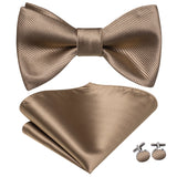 Dropshipping Jacquard Silk Mens Self Bow Tie Hanky Cufflinks Set Male Butterfly Knot Bowtie Wholesale for Male Wedding Business