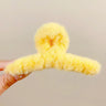 Winter Faux Fur Hair Claw for Women Elegant Acrylic Crab Barrette Hairpin Girl-Hair Accessories Furry Headwear Hair Claw Clip