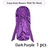Soft Silky Long Satin Bonnet For Natural Hair And Curly Hair Extra Large Size Hair Cap With Tie For Comfortable Night Sleep 1Pcs