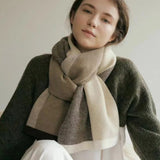Écharpes en cachemire pour femme, écharpe chaude en tricot, châle simple et tendance, idéal pour les déplacements en voiture ou en hiver