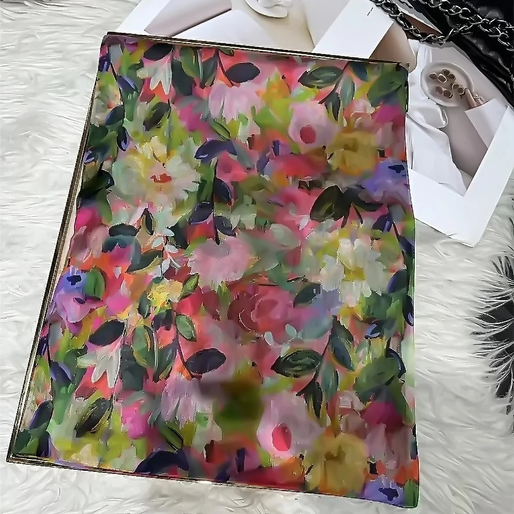 Rosa Grün Winter Langer Seidenschal Acessories Marke Blumenmuster 100% Seidenschal Sommer Strand Seidenschal Hijab Schal Bufanda