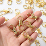 Lot de 100 mousquetons pivotants pour porte-clés, mousquetons à mousqueton pour porte-clés, bijoux, loisirs créatifs