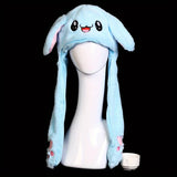 Bonnet mignon pour femme avec oreilles de lapin et peluche, chaud et lumineux, idéal pour l'automne et l'hiver, idéal pour les voyages en plein air ou les activités en plein air.