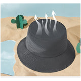 Chapeau de soleil d'été pour hommes et femmes, casquette Panama en maille à séchage rapide, chapeau seau plat en maille respirante, casquette de pêcheur grande taille