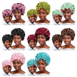 New Women's Satin Solid Sleeping Hat Night Sleep Hair Care Bonnet Nightcap Silky Shower Caps Comfortable Flower Band Unisex Cap