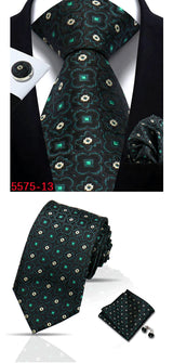 Cravate homme Paisley Jacquard tissé 8 cm formelle affaires mariage cravate poche carré ensemble costume cravate haute qualité fait main Gravata
