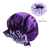 Bonnet de nuit en soie pour femme, double couche, couvre-tête, bonnet de douche tendance, bonnet réglable en satin de soie pour femme