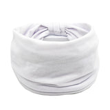 Headwrap Solid Color Knot Wide Headbands for Women Soft Cotton Sports Elastic Hair Bands Accessories Yoga Bandana Bandage