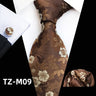 Ensemble de cravates en soie rose floral pour hommes, ensemble de cravates de fête de mariage, mouchoir, broche, boutons de manchette, accessoires pour hommes de haute qualité Gravata
