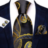 Hi-Tie Cravate de mariage en soie pour homme, motif cachemire, couleur unie, rose, corail, design tendance, qualité, mouchoir, bouton de manchette, fête d'affaires