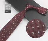 Cravate à fleurs en grille, tissée en gros, 8 cm, accessoires de mariage, bleu, homme, pois, cachemire, convient aux groupes, fêtes, bureau