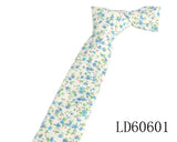 Cravates fines à imprimé floral pour hommes et femmes, en coton, pour garçons et filles, pour costumes, pour fête de mariage, cadeaux pour hommes
